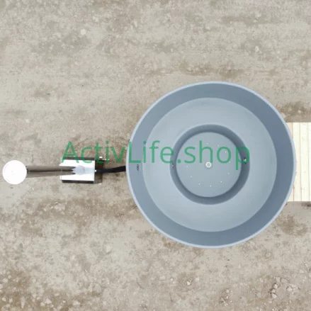 Купить Фурако круглая «comfort» из лиственницы с термопластиковой вставкой с внешней печью 2000 мм — Назрань	